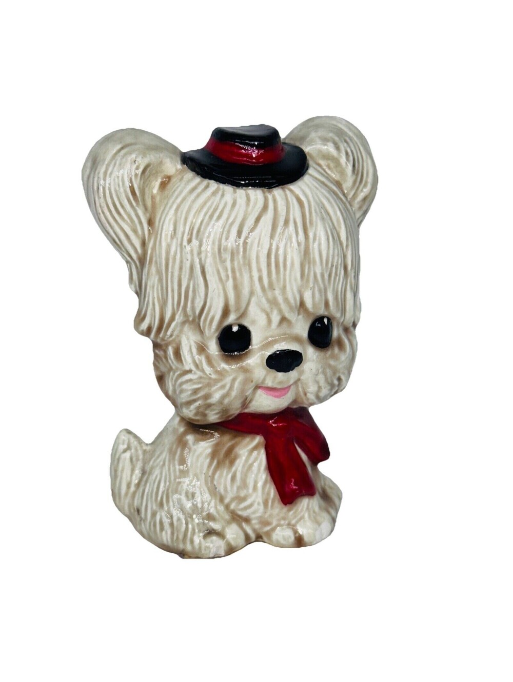 Kitschy Vintage Maltese Puppy Dog Lover Ceramic Figurine 4" Kitsch Maltipoo '81
